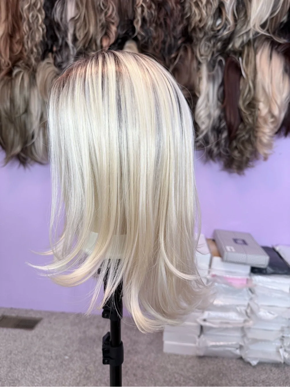 Ella DWY Rooted Blonde Monofilament